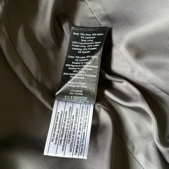 Aritzia Babaton  Wool Cashmere Jacket Charcoal Gray Coat Size XS - Picture 8 of 10